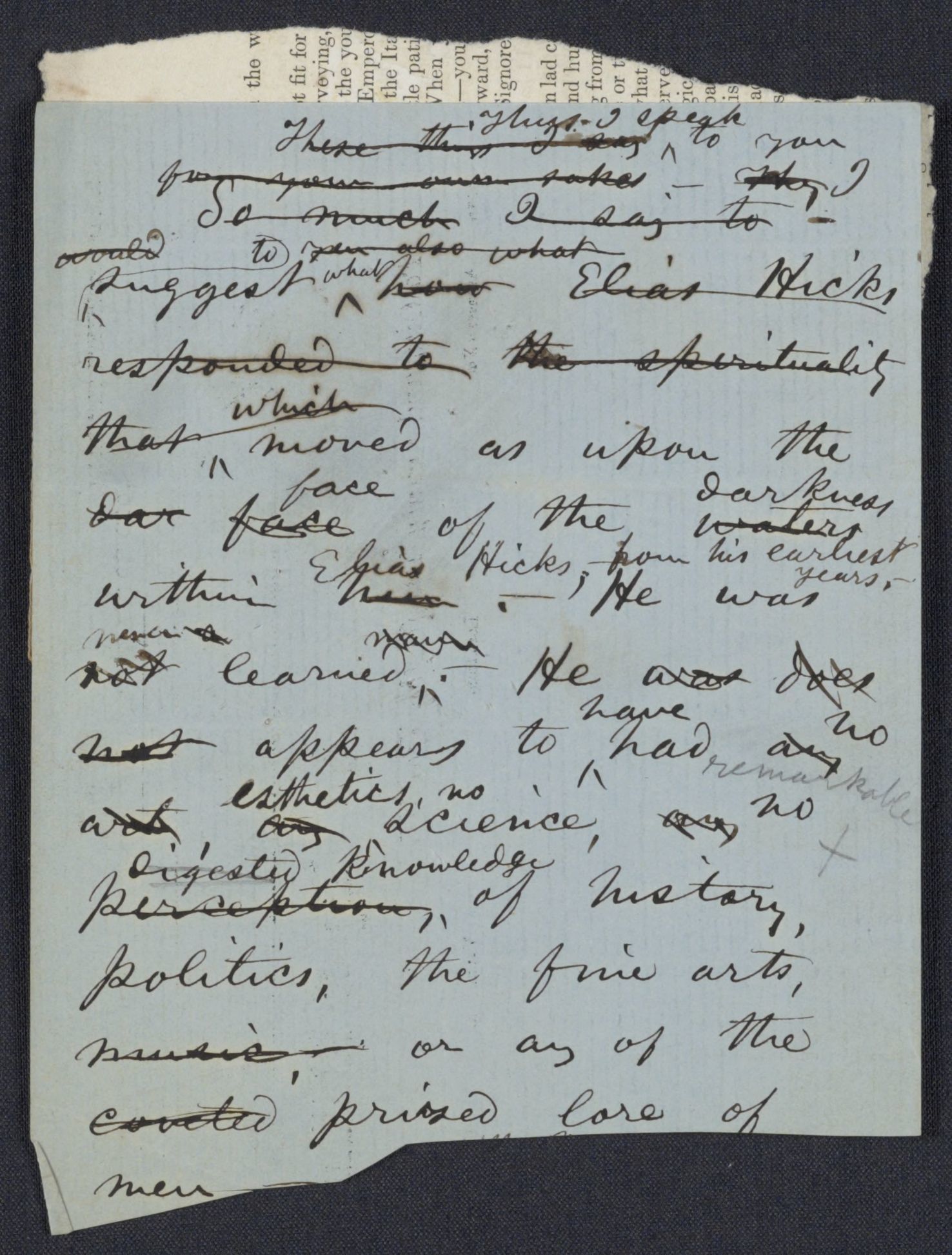 Scanned image of the current content page