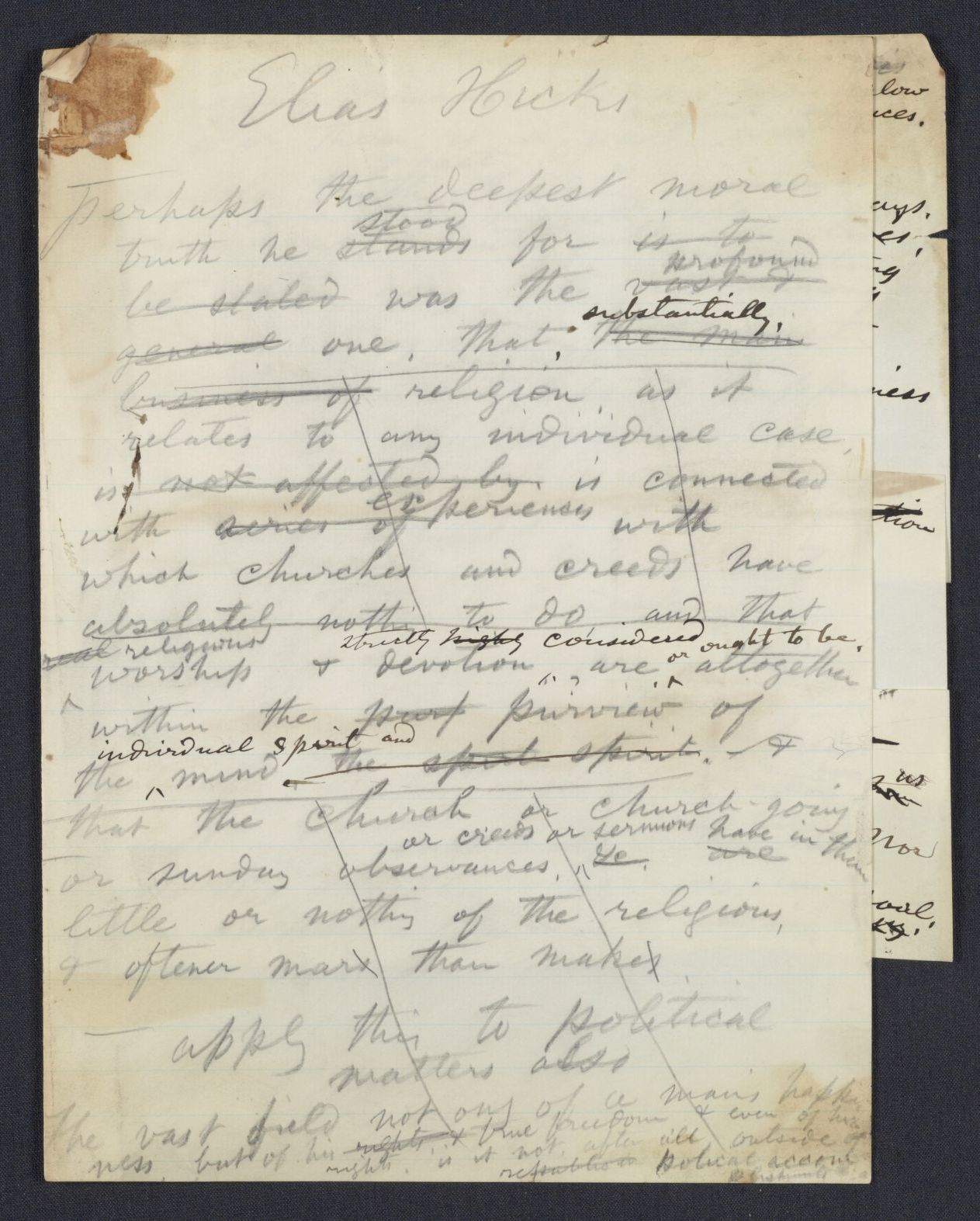 Scanned image of the current content page