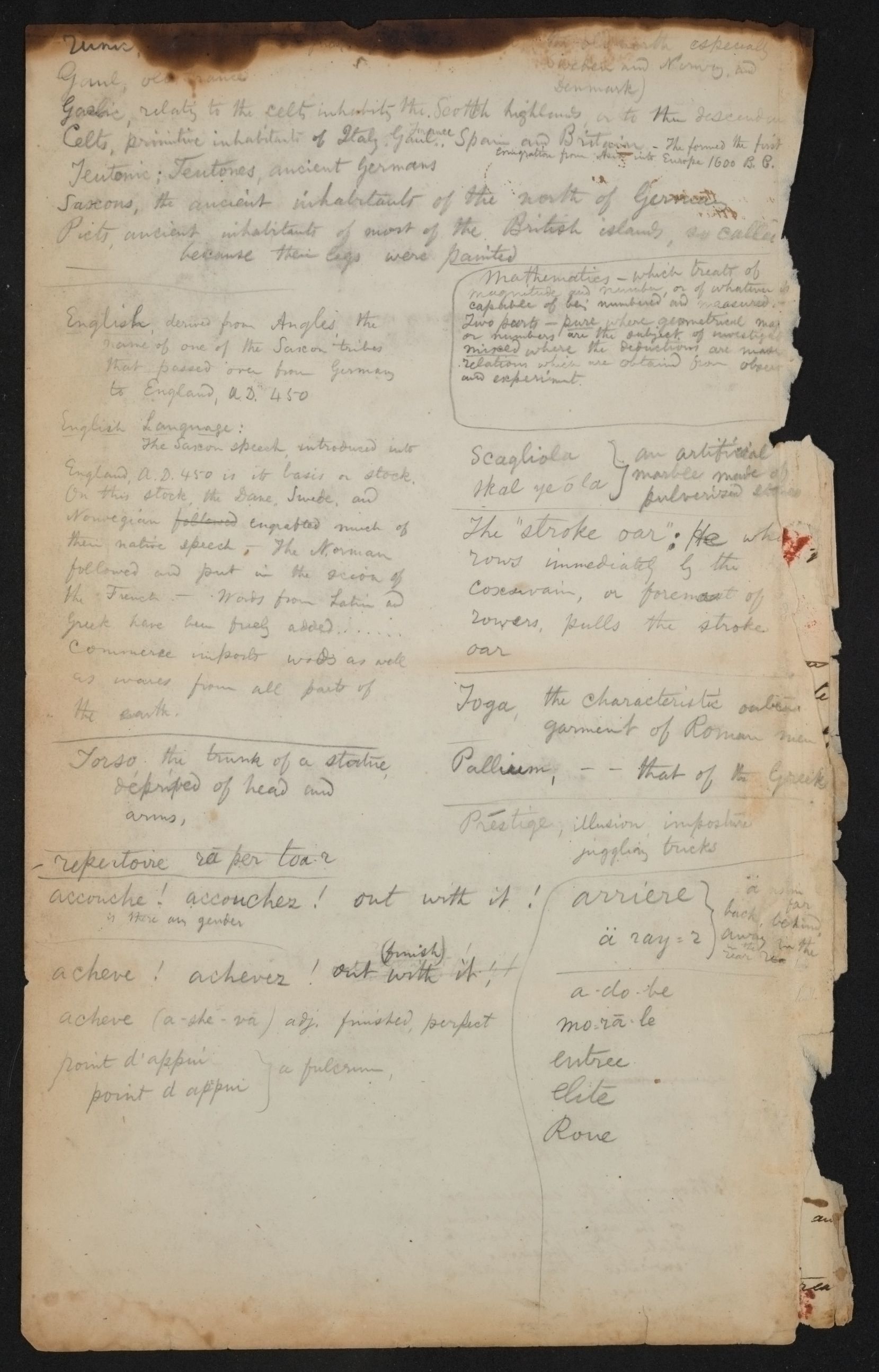 Scanned image of the current content page