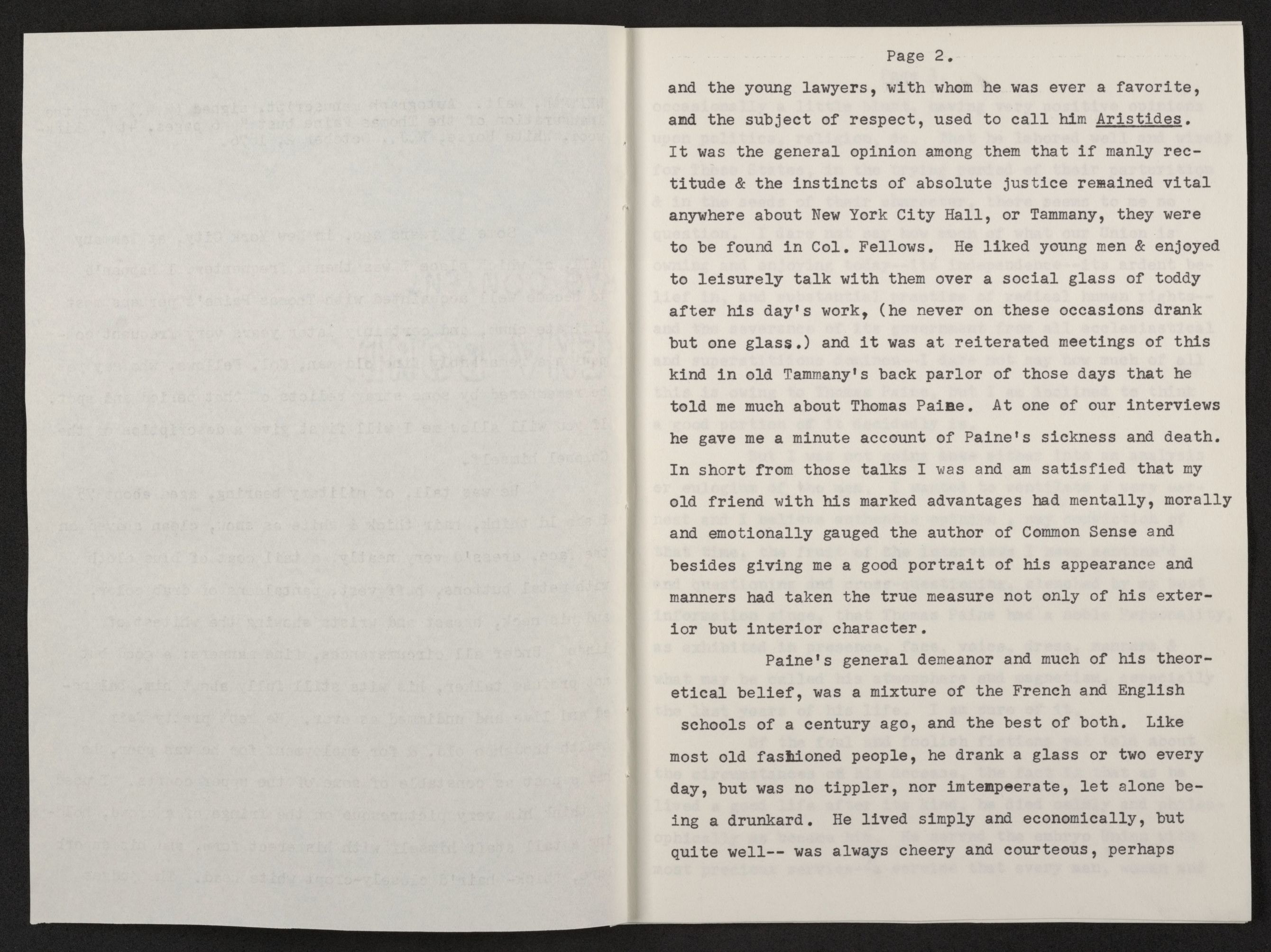 Scanned image of the current content page