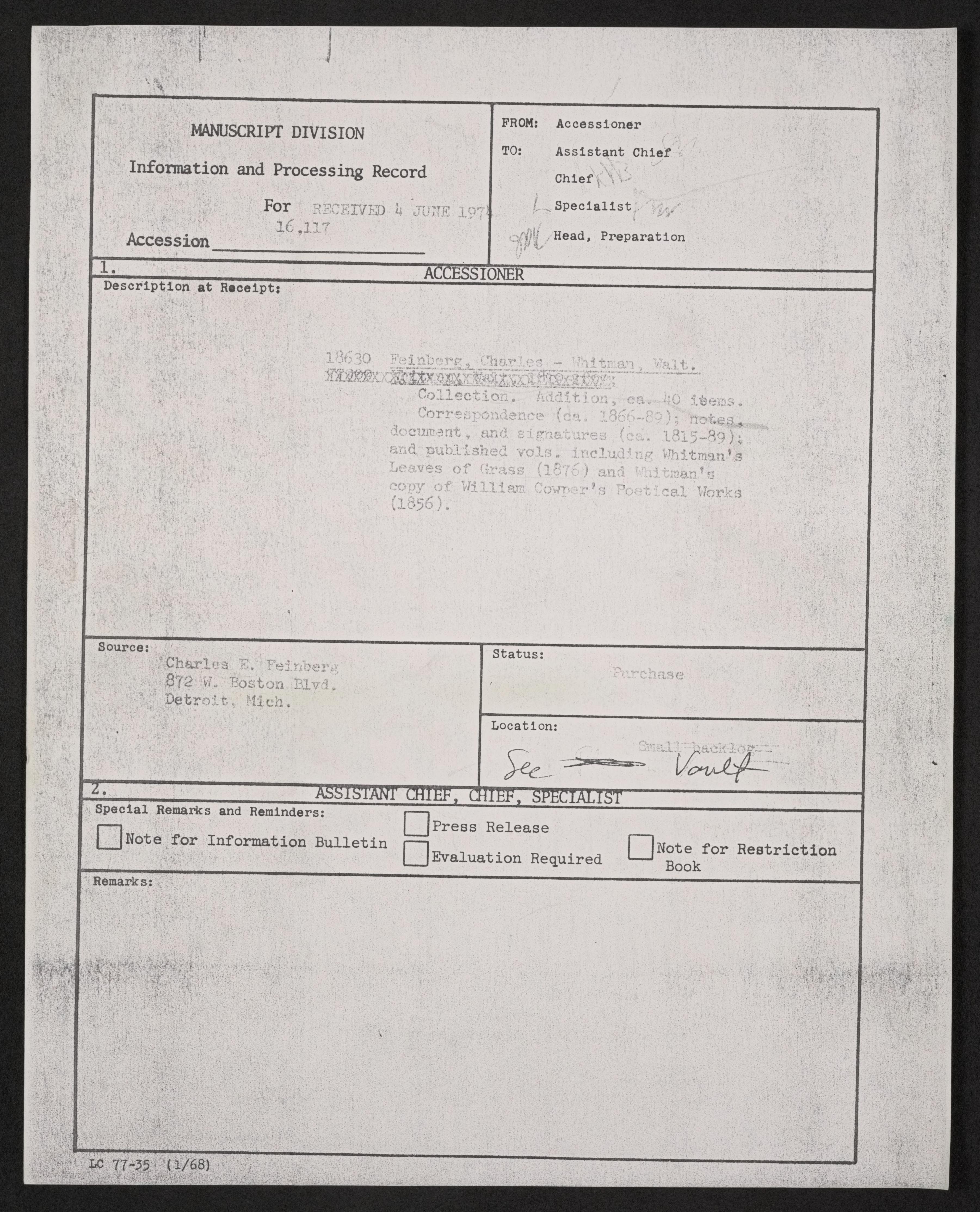 Scanned image of the current content page