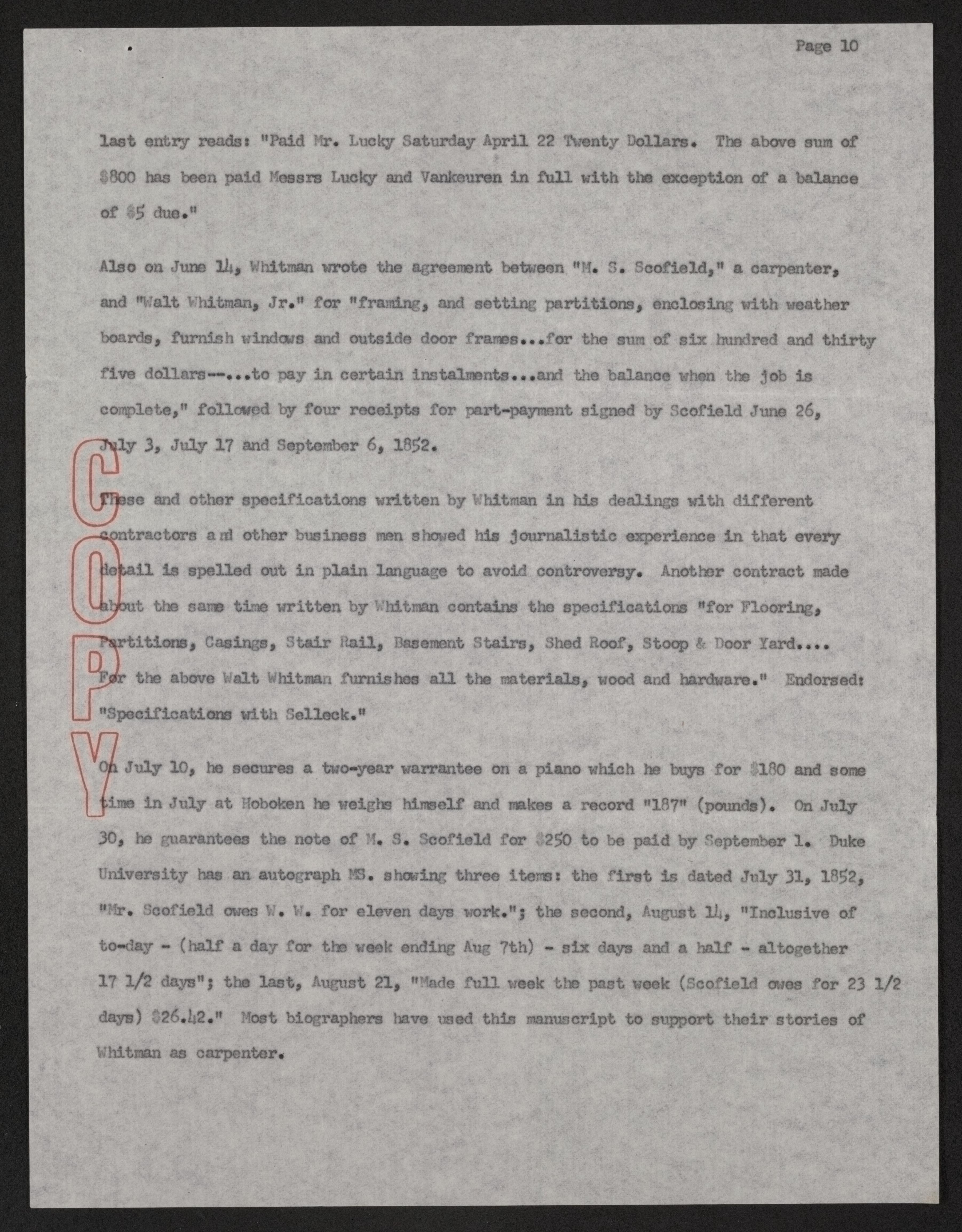 Scanned image of the current content page