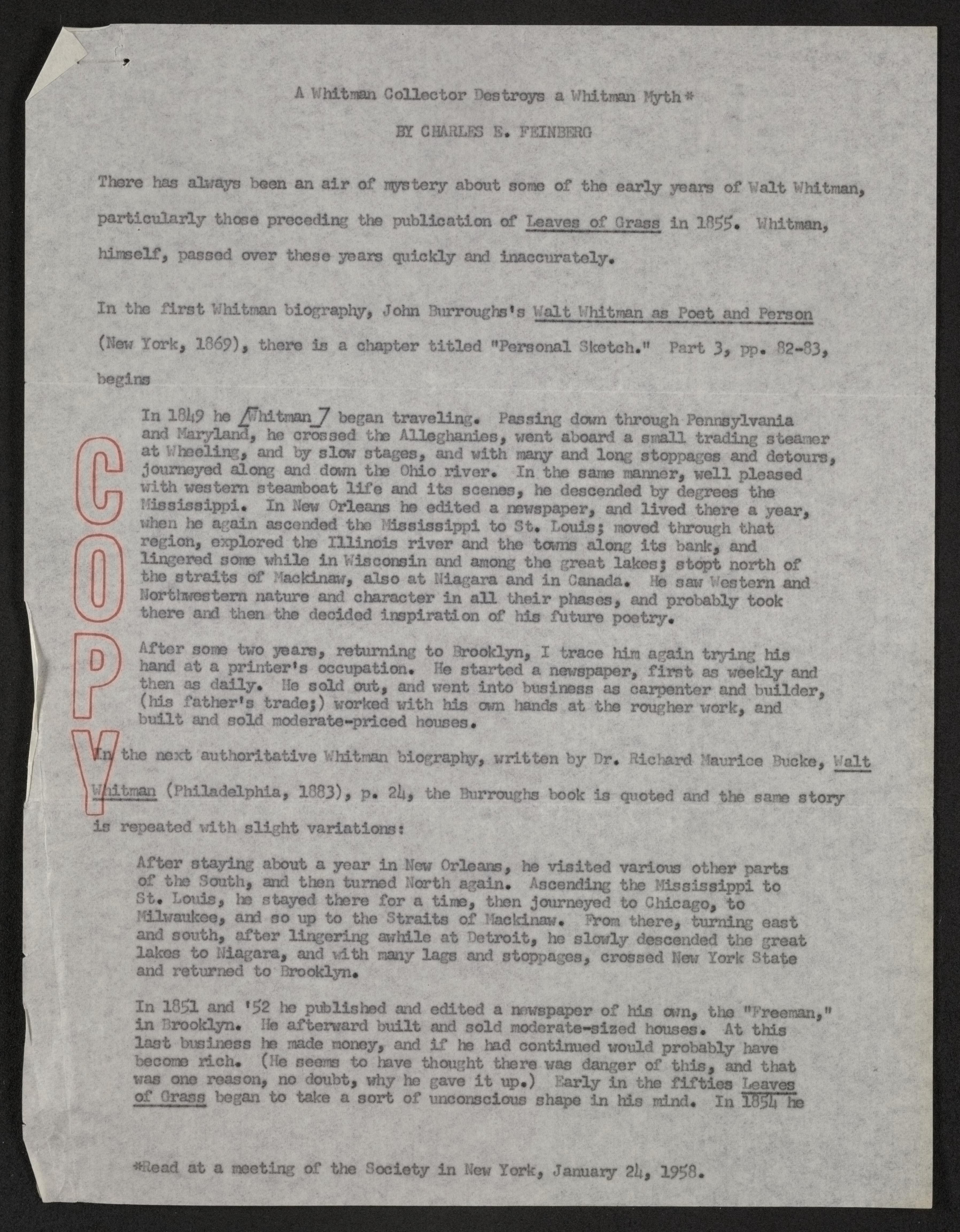 Scanned image of the current content page