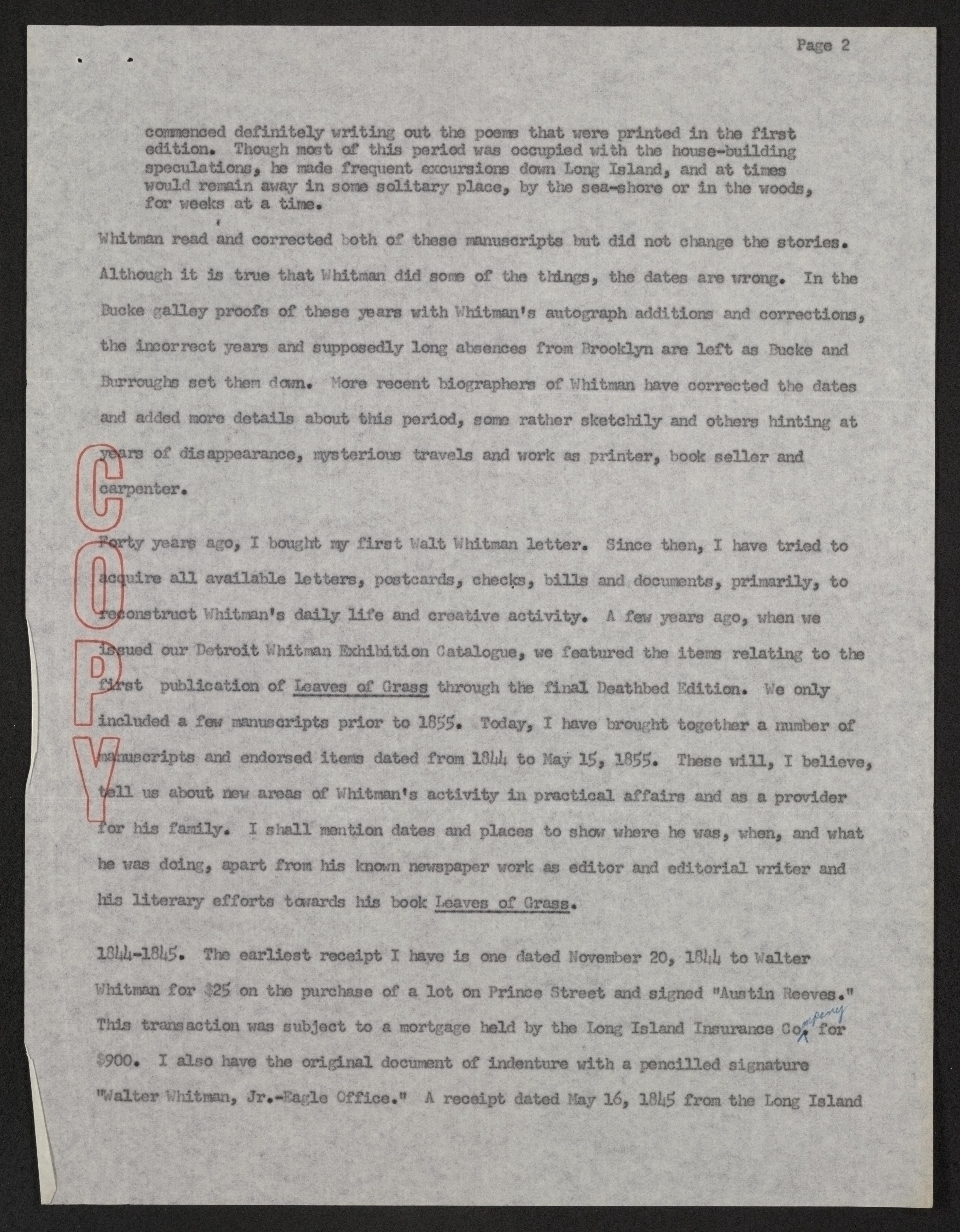 Scanned image of the current content page