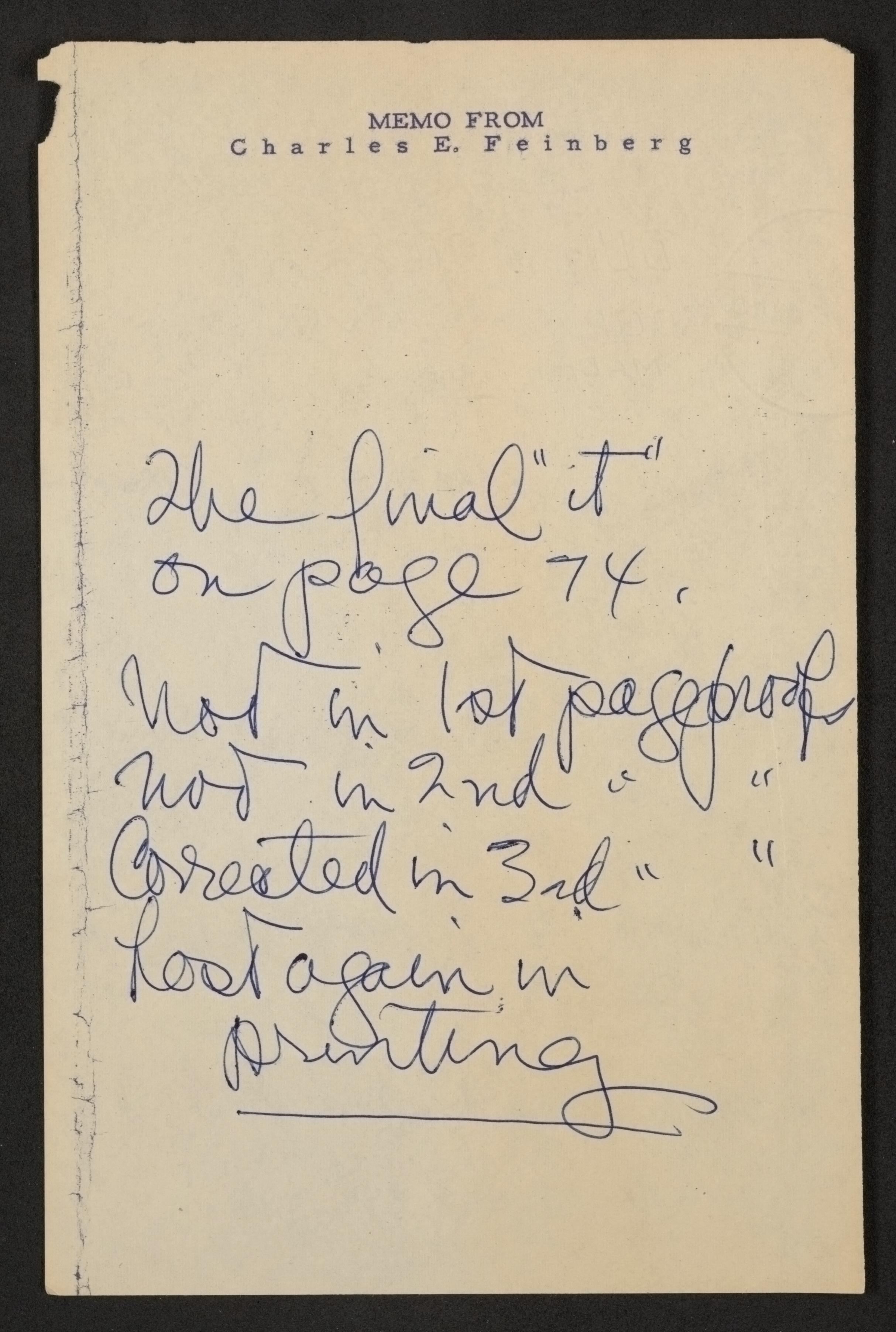 Scanned image of the current content page