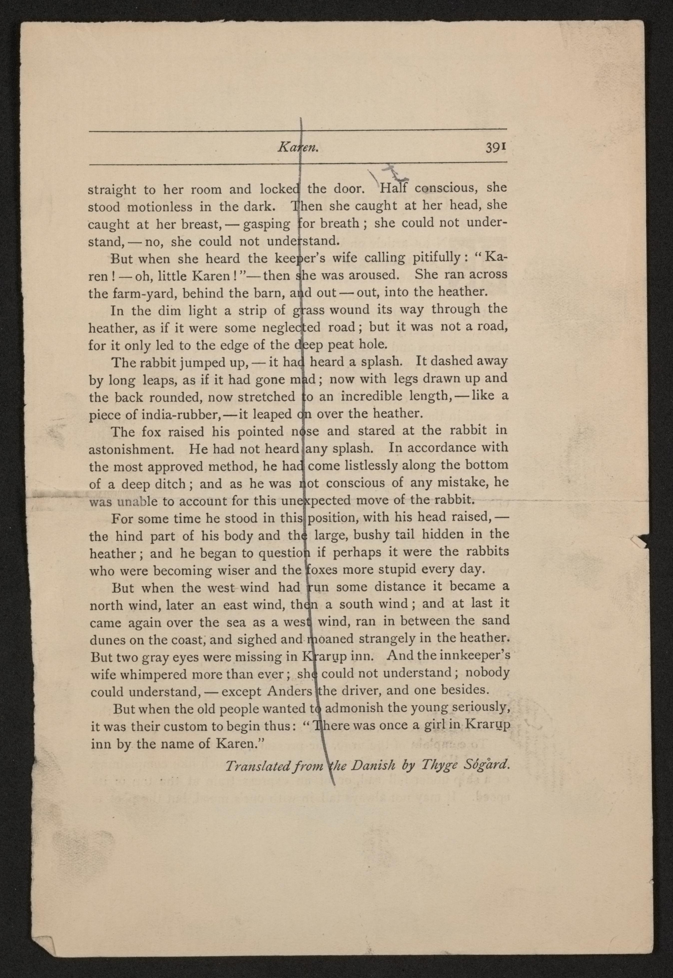 Scanned image of the current content page