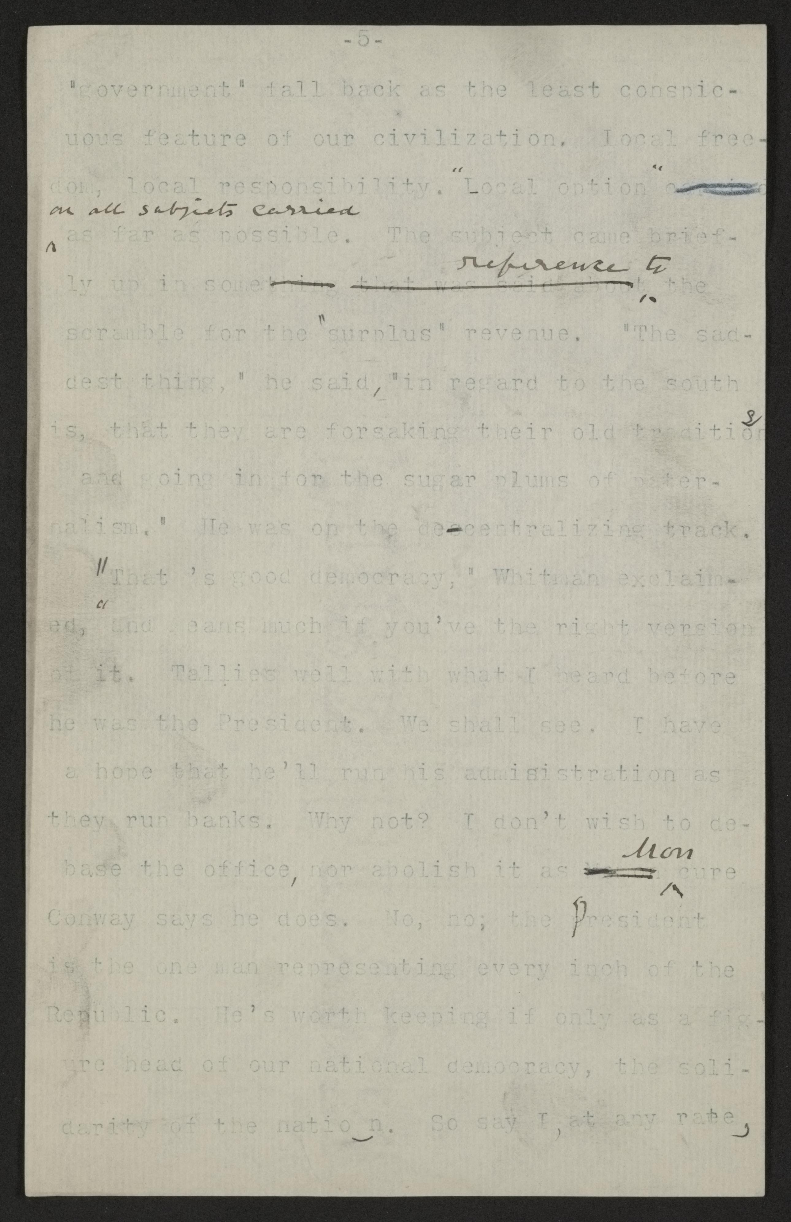 Scanned image of the current content page