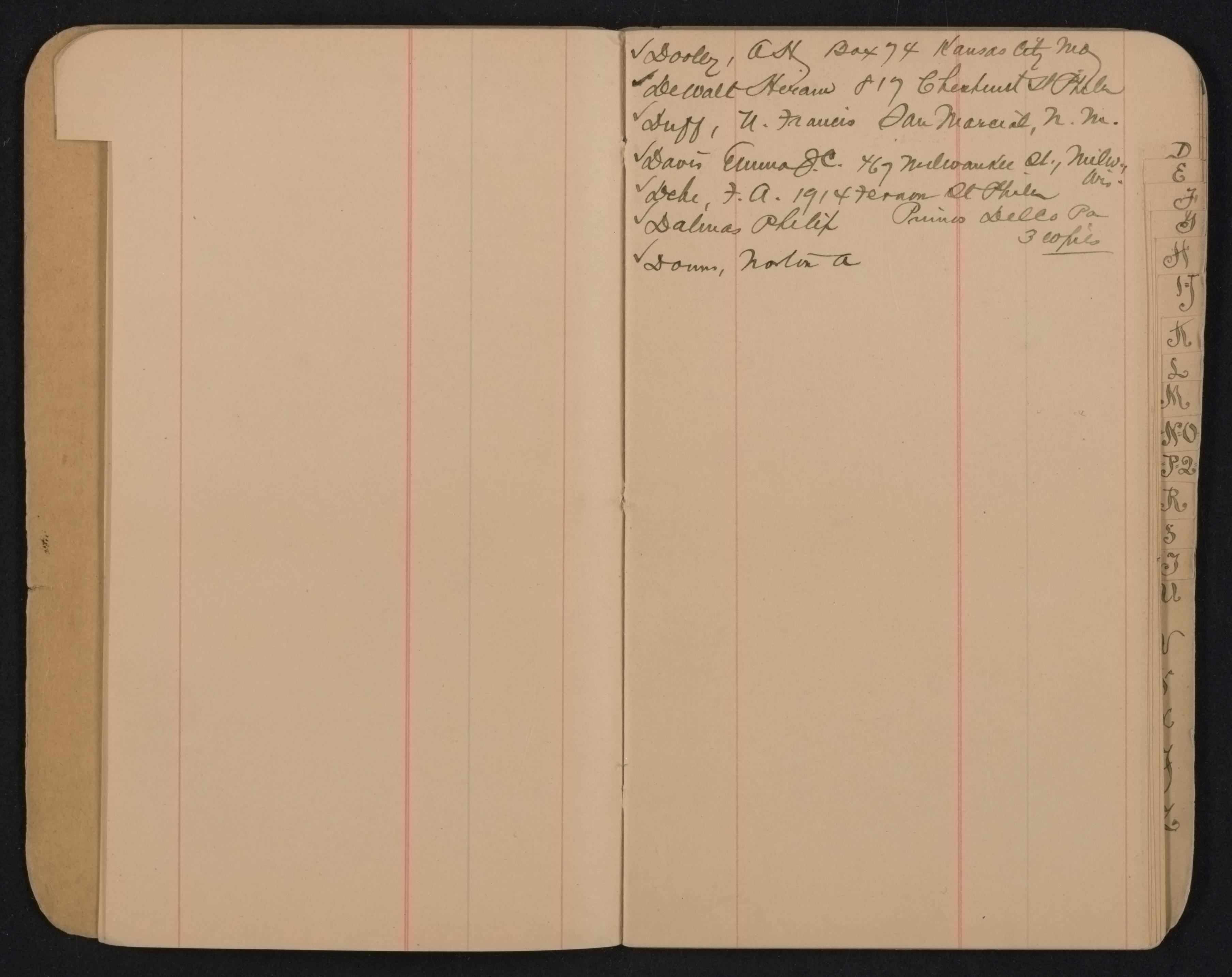 Scanned image of the current content page