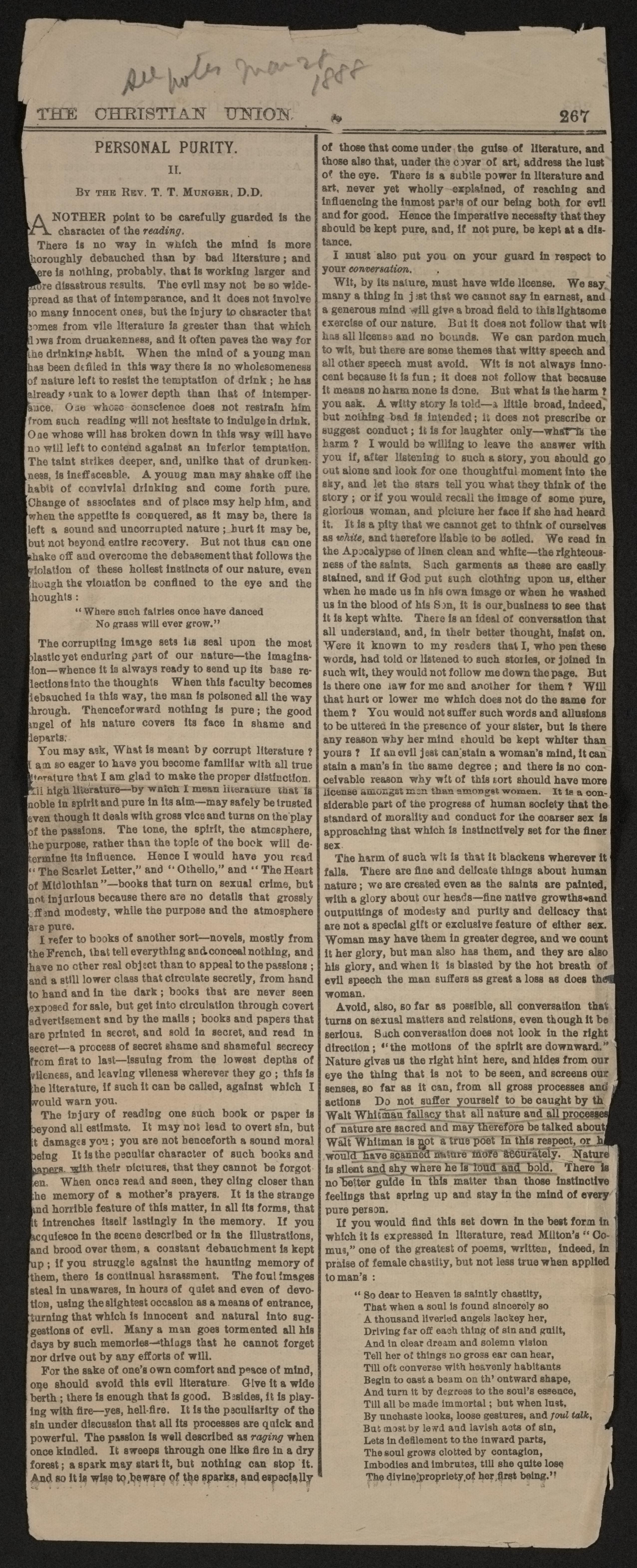 Scanned image of the current content page