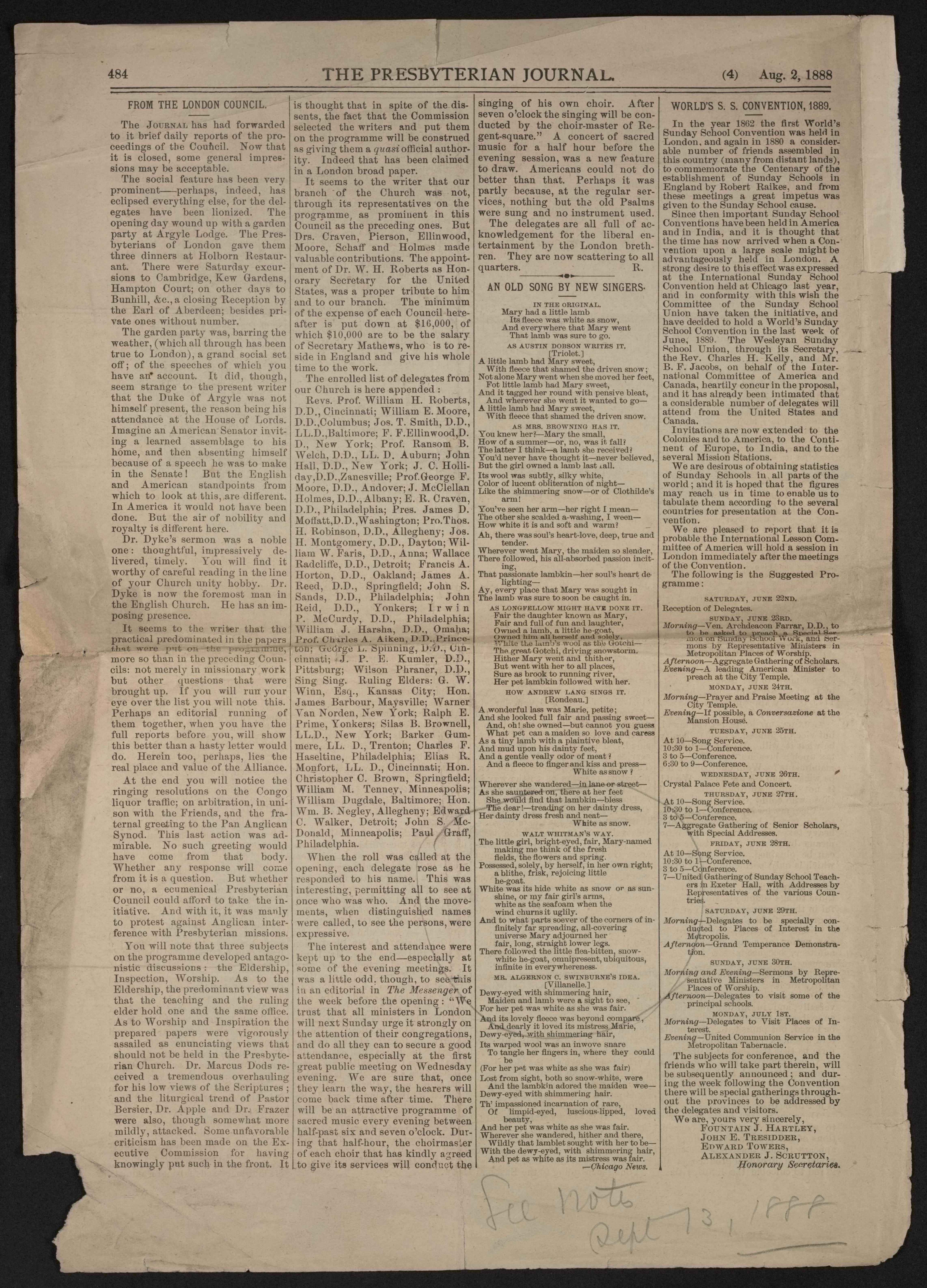 Scanned image of the current content page