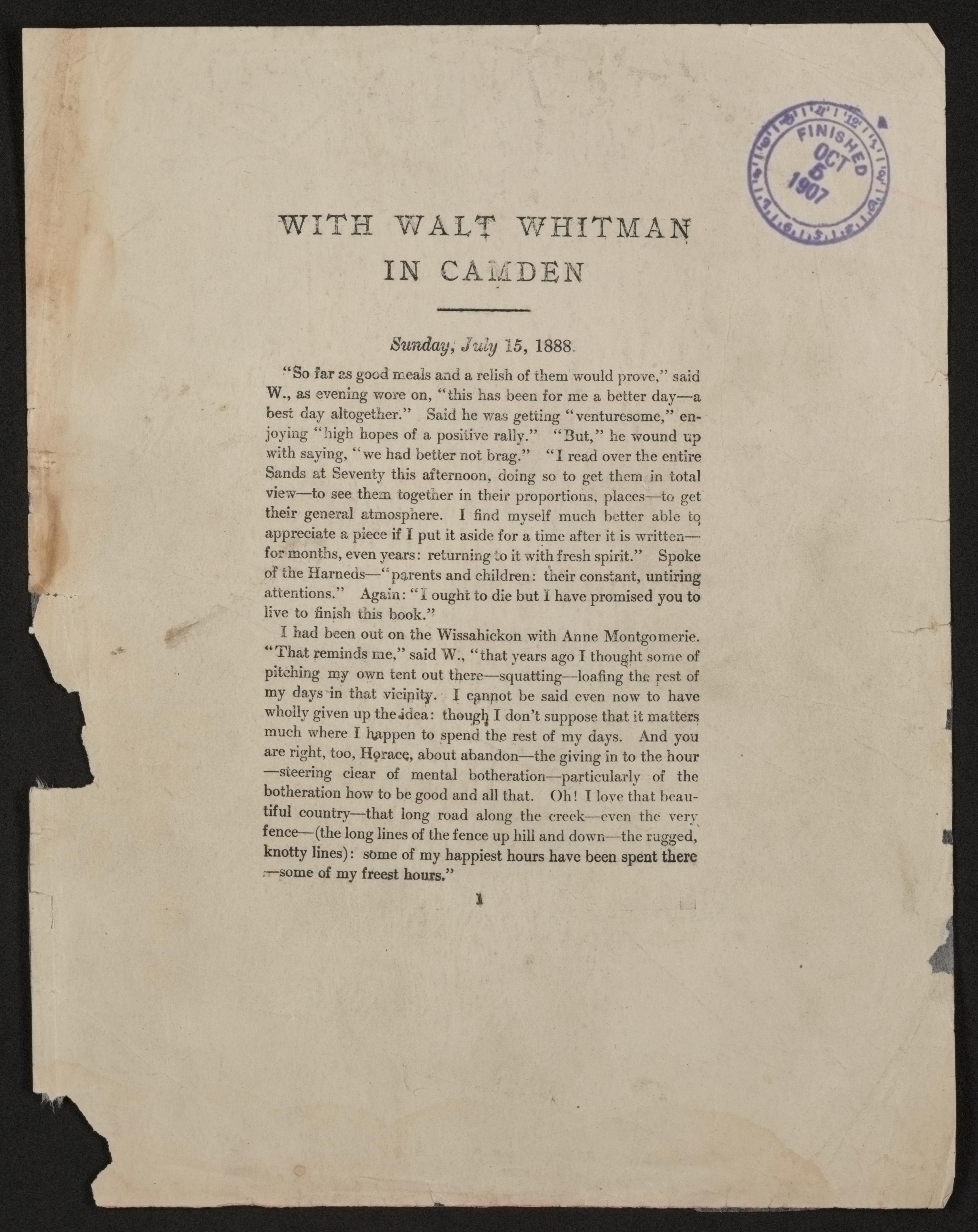 Scanned image of the current content page