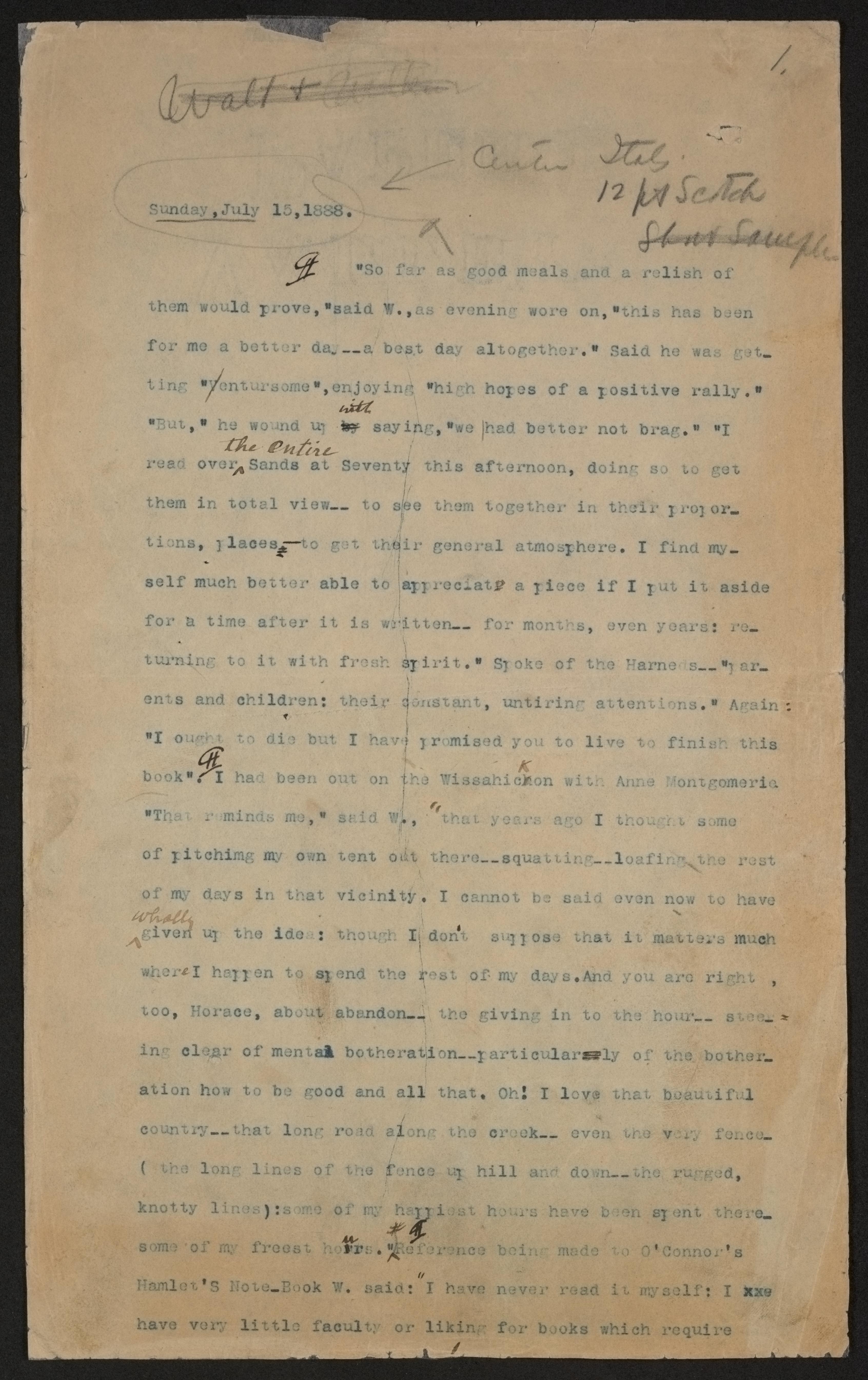 Scanned image of the current content page