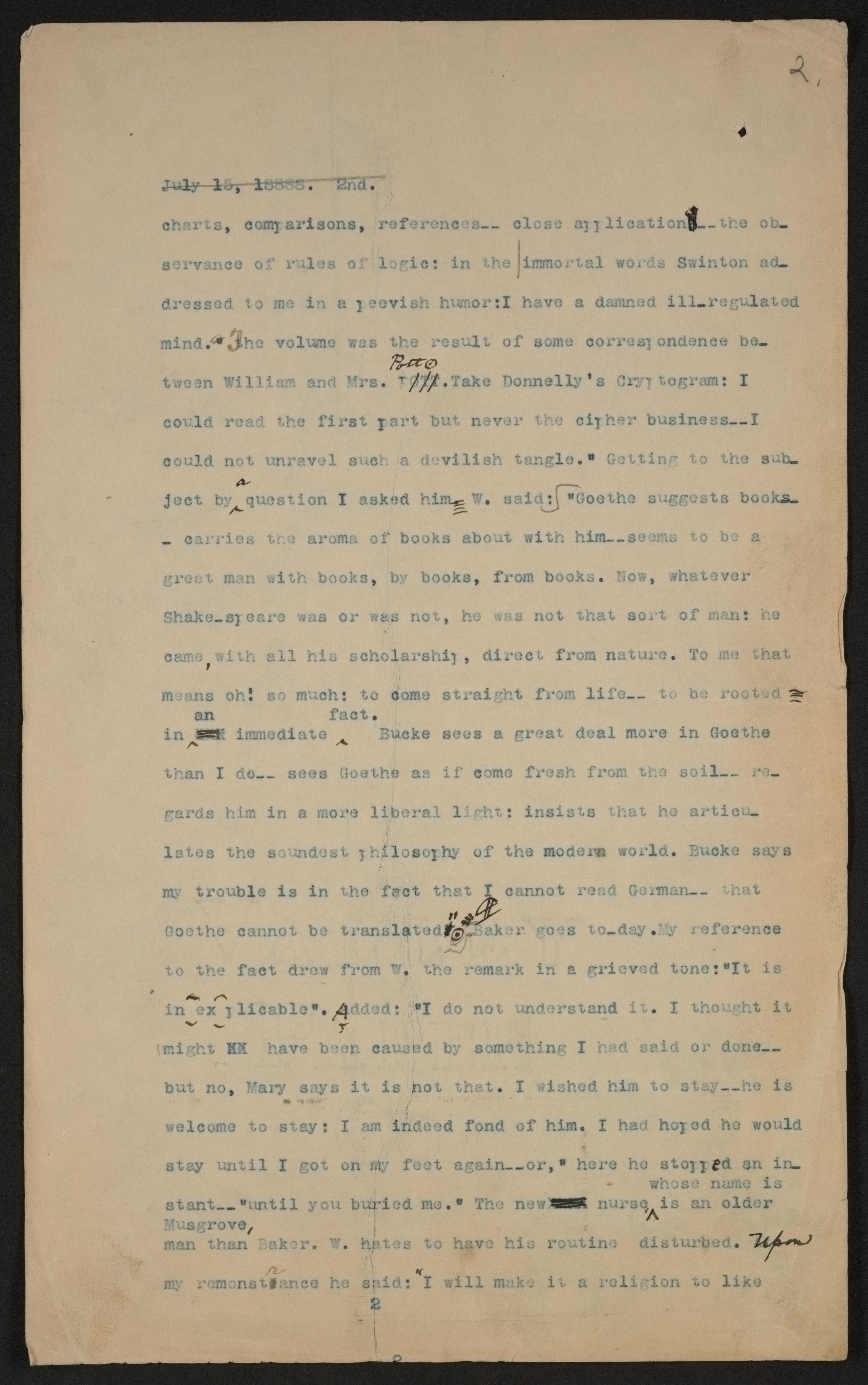 Scanned image of the current content page