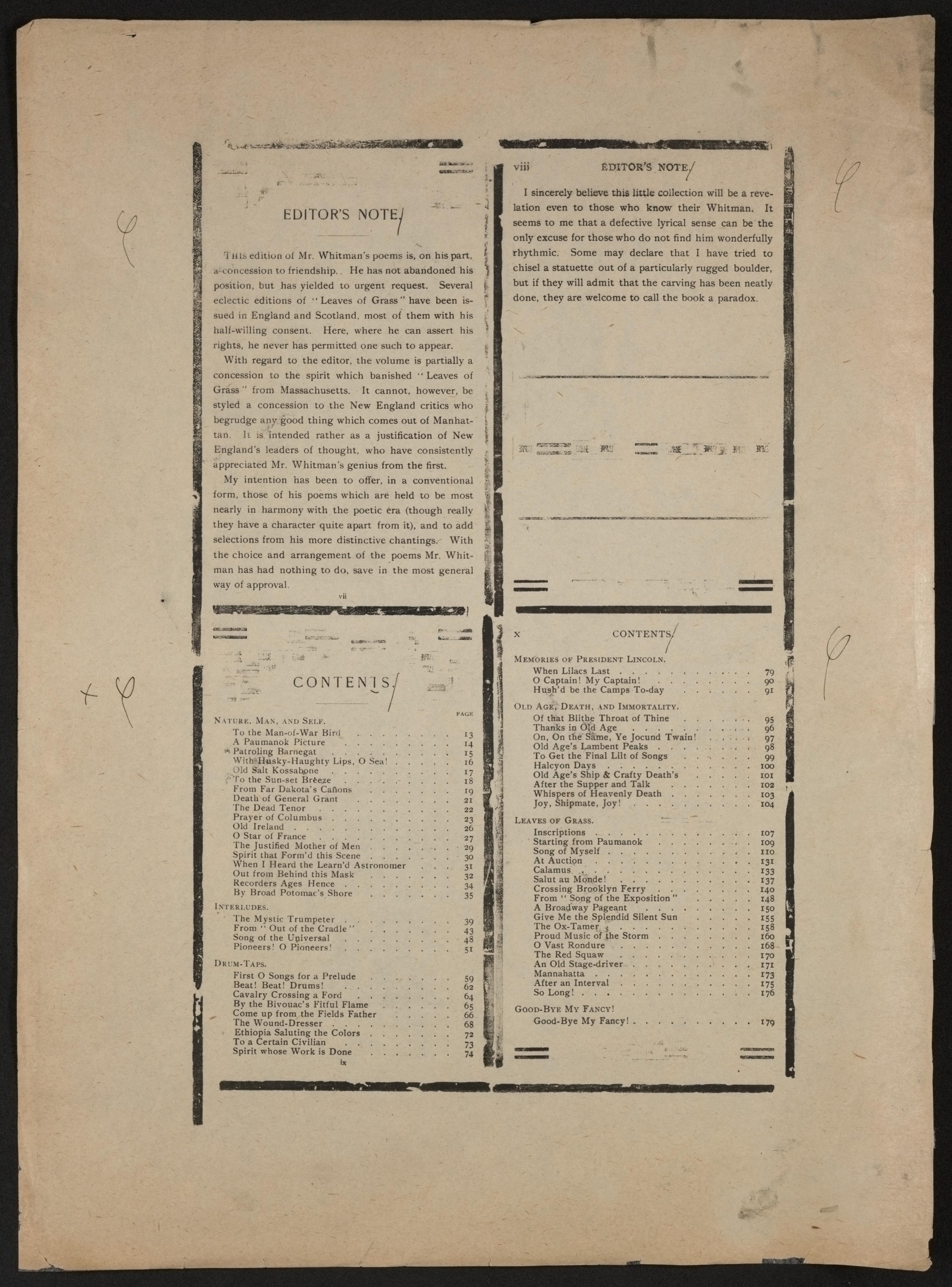 Scanned image of the current content page