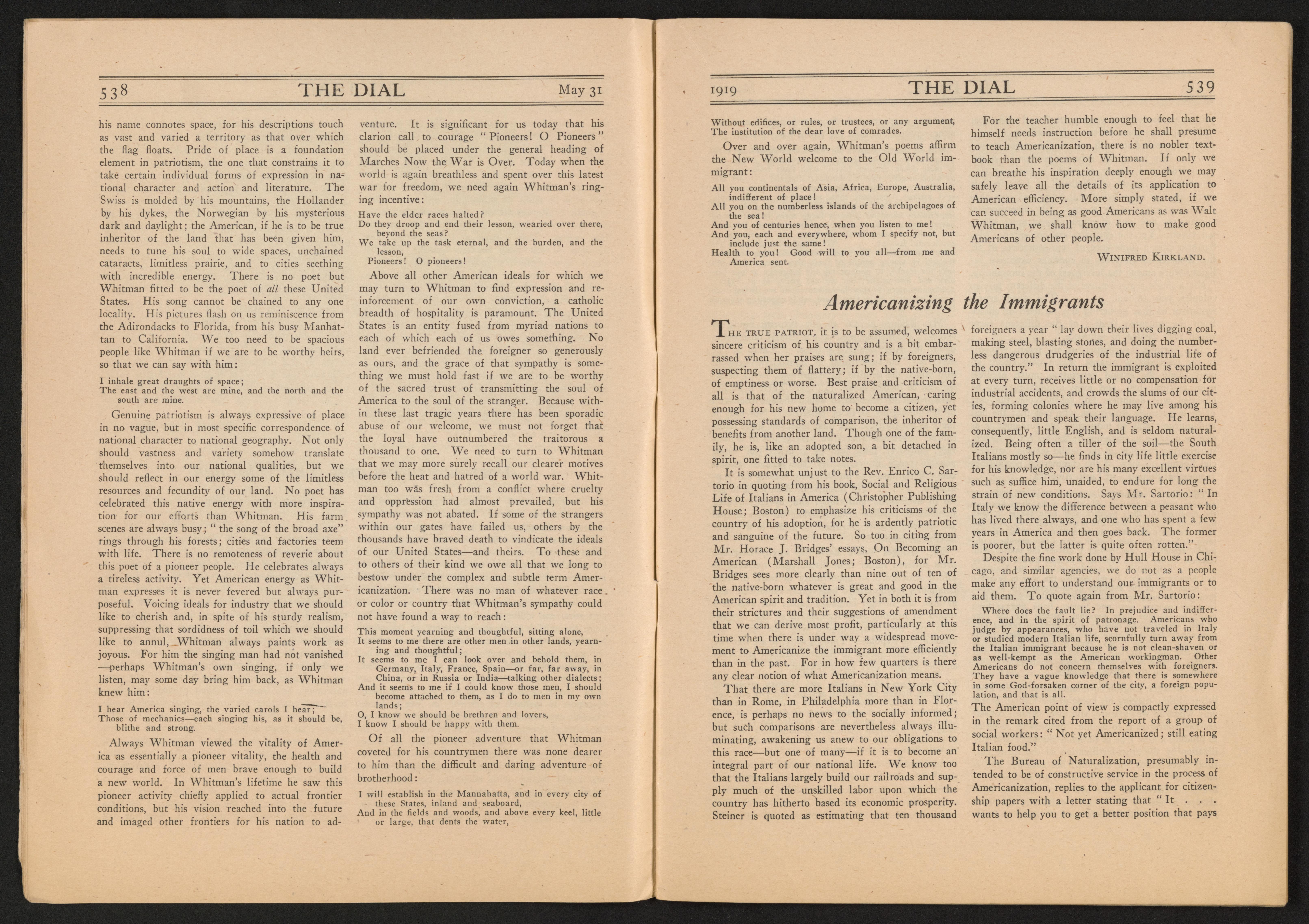 Scanned image of the current content page