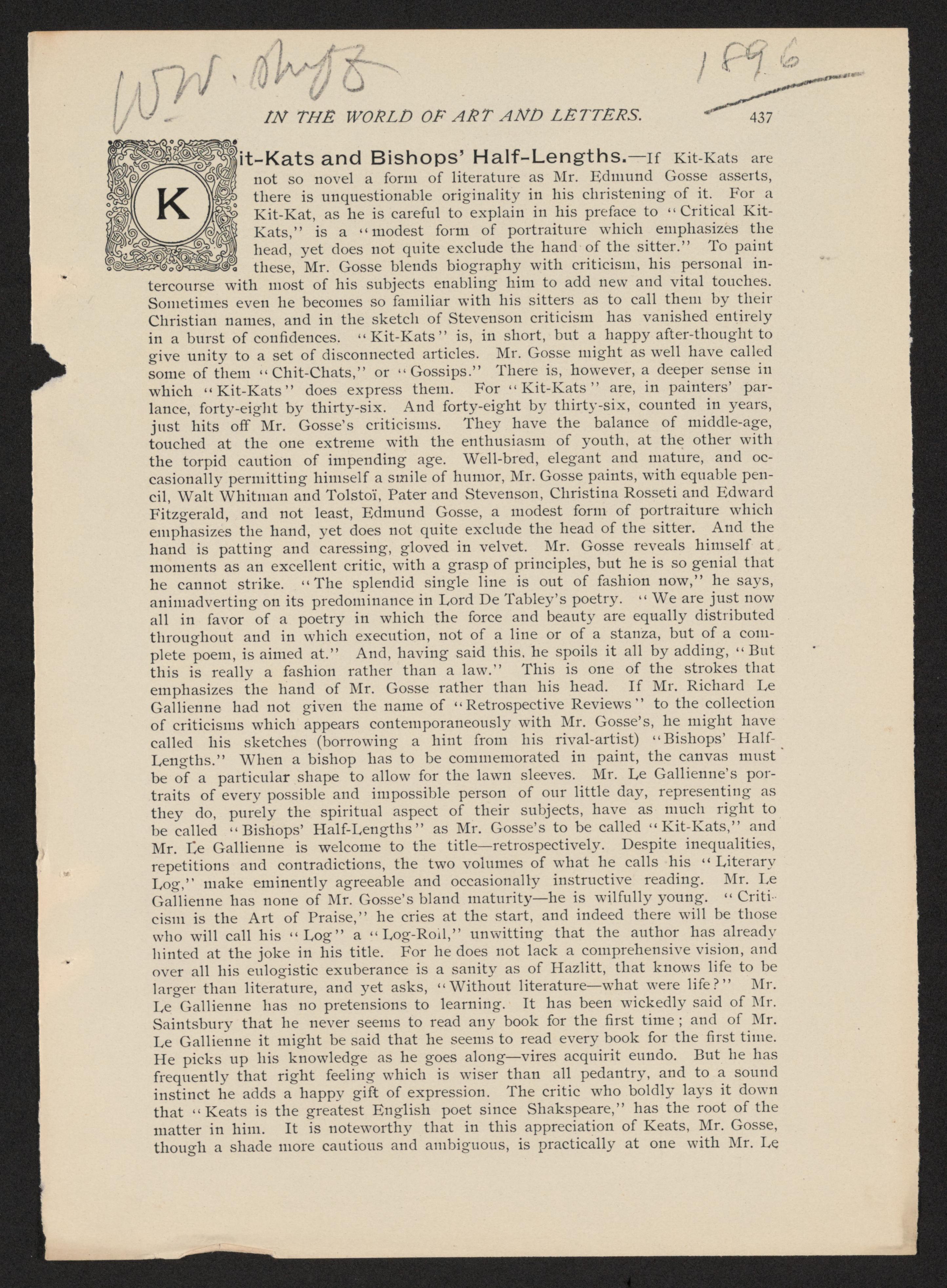 Scanned image of the current content page